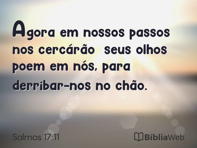 Salmos 17:11 em imagem para compartilhar