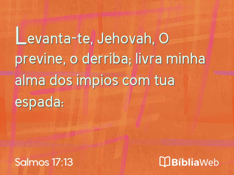 Salmos 17:13 em imagem para compartilhar