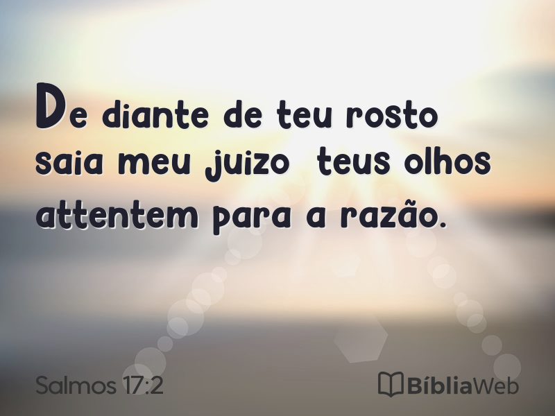 Salmos 17:2 em imagem para compartilhar