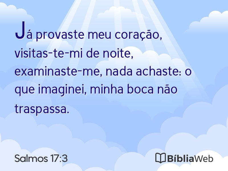 Salmos 17:3 em imagem para compartilhar