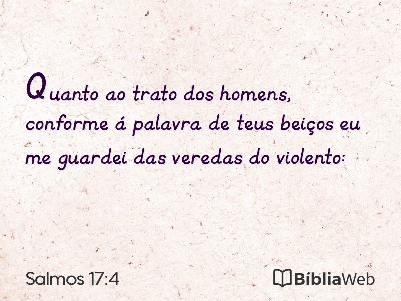 Salmos 17:4 em imagem para compartilhar