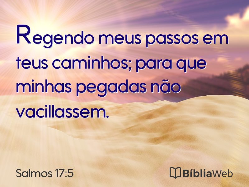 Salmos 17:5 em imagem para compartilhar