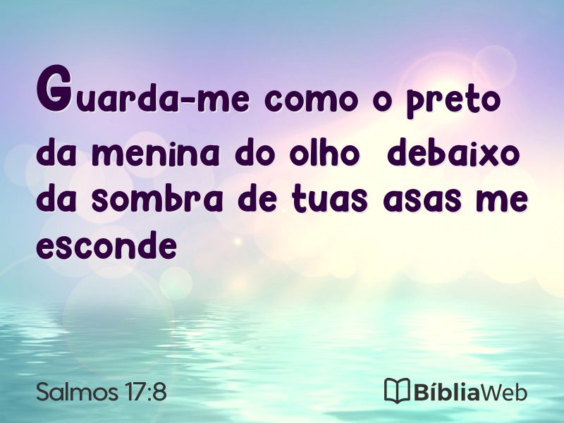 Salmos 17:8 em imagem para compartilhar