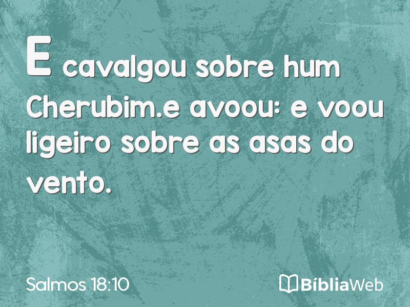 Salmos 18:10 em imagem para compartilhar