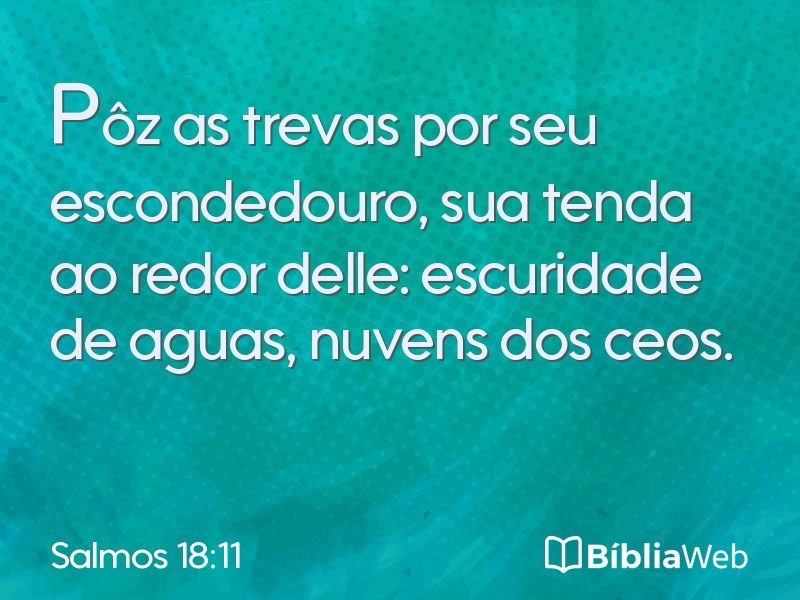 Salmos 18:11 em imagem para compartilhar