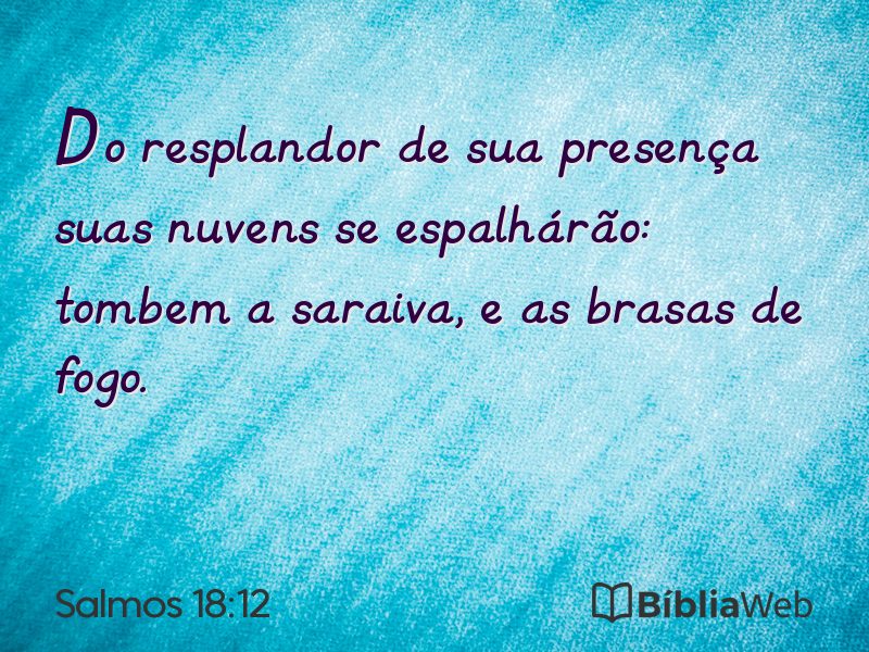 Salmos 18:12 em imagem para compartilhar