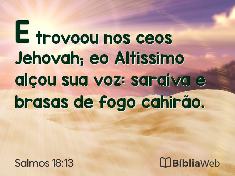 Salmos 18:13 em imagem para compartilhar