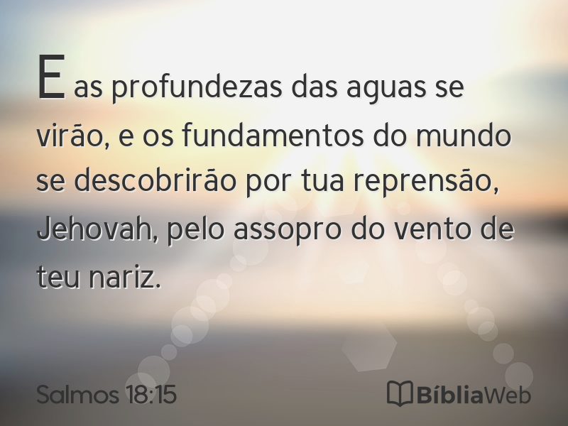 Salmos 18:15 em imagem para compartilhar