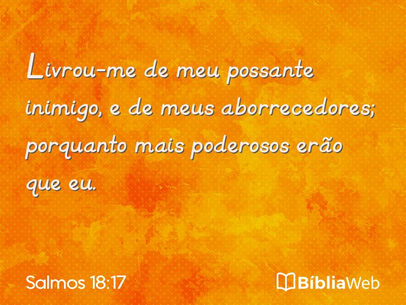 Salmos 18:17 em imagem para compartilhar