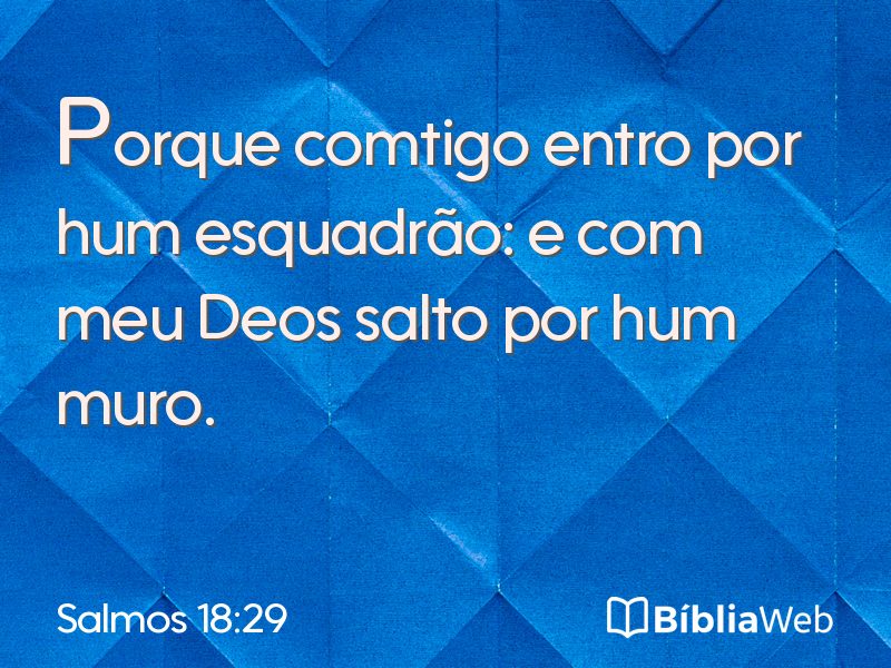 Salmos 18:29 em imagem para compartilhar