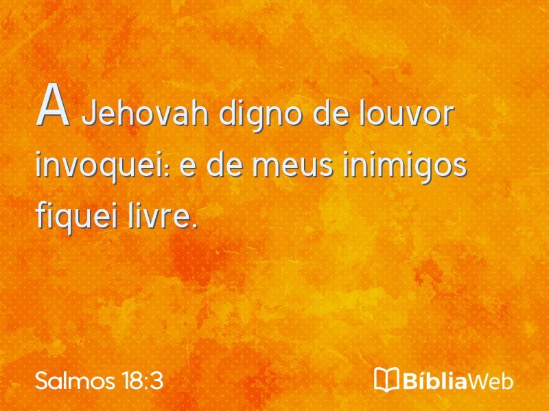 Salmos 18:3 em imagem para compartilhar