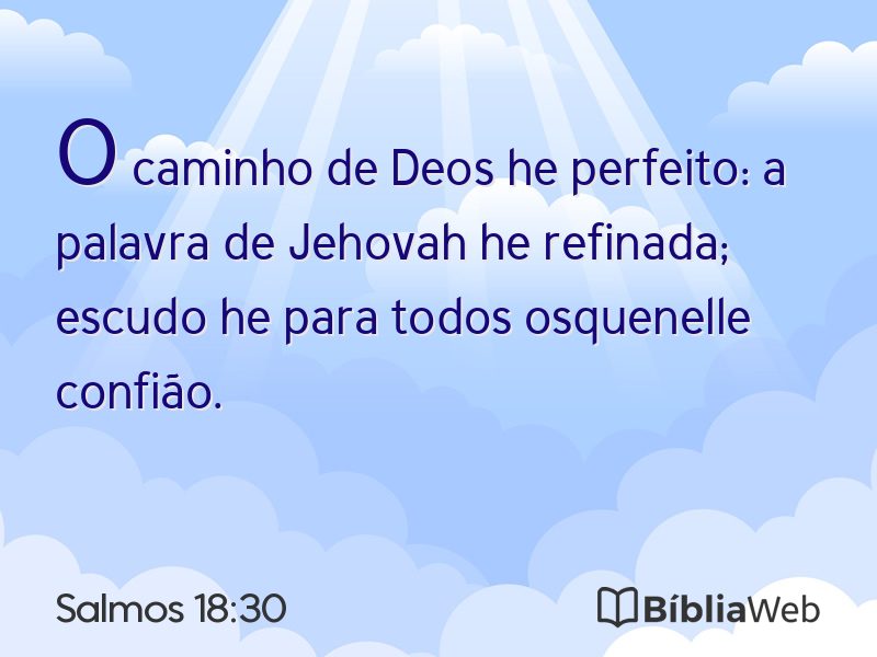 Salmos 18:30 em imagem para compartilhar