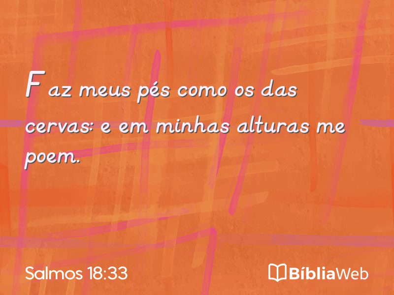 Salmos 18:33 em imagem para compartilhar