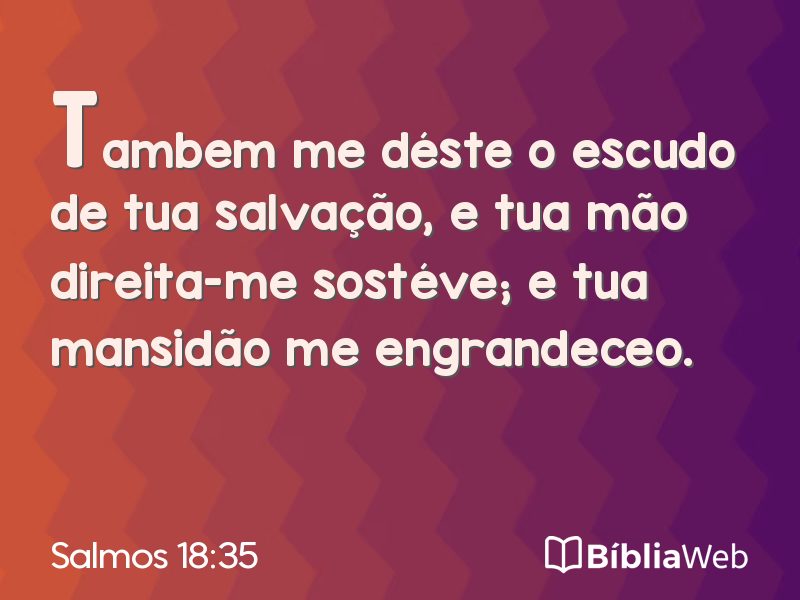 Salmos 18:35 em imagem para compartilhar