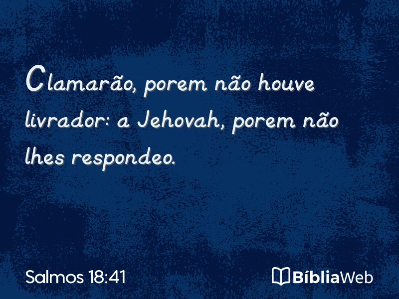 Salmos 18:41 em imagem para compartilhar