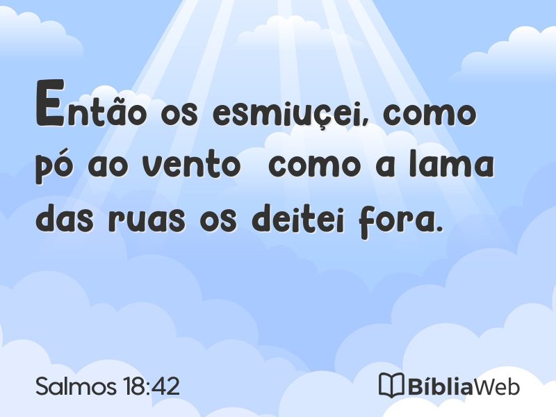 Salmos 18:42 em imagem para compartilhar
