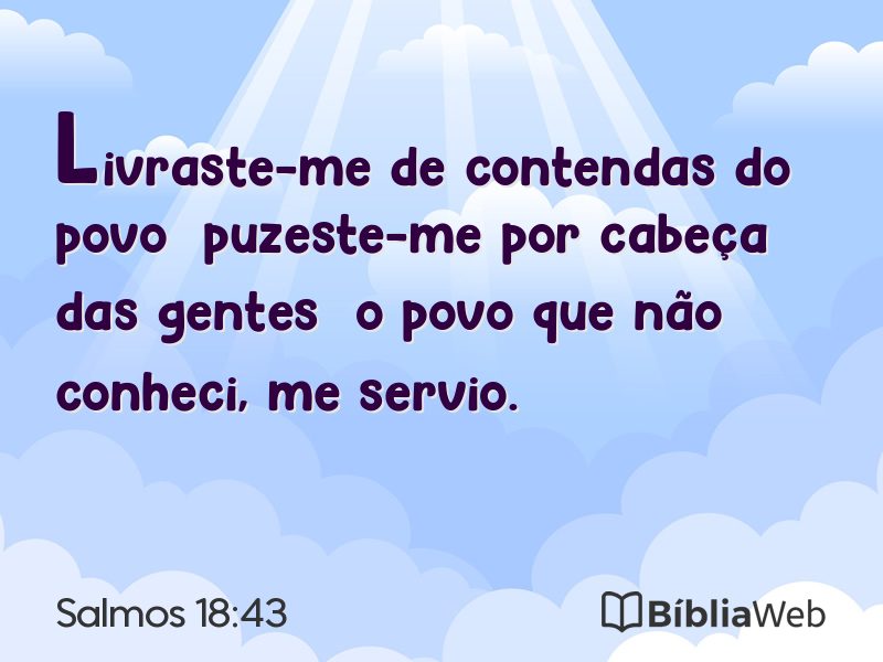 Salmos 18:43 em imagem para compartilhar