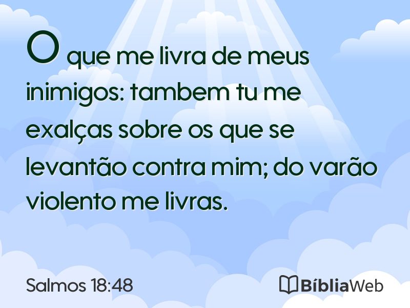 Salmos 18:48 em imagem para compartilhar