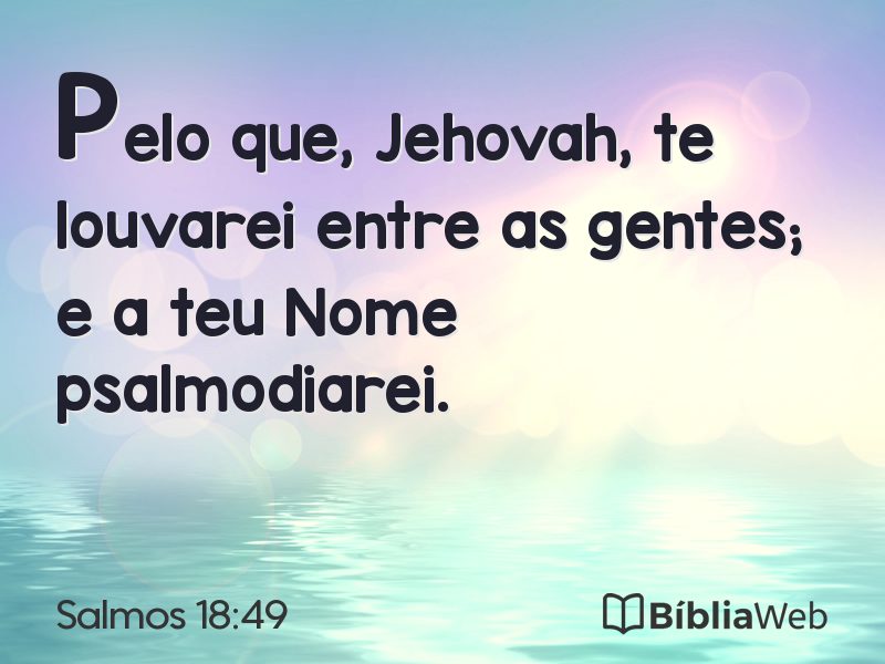 Salmos 18:49 em imagem para compartilhar