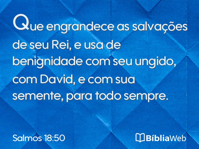 Salmos 18:50 em imagem para compartilhar