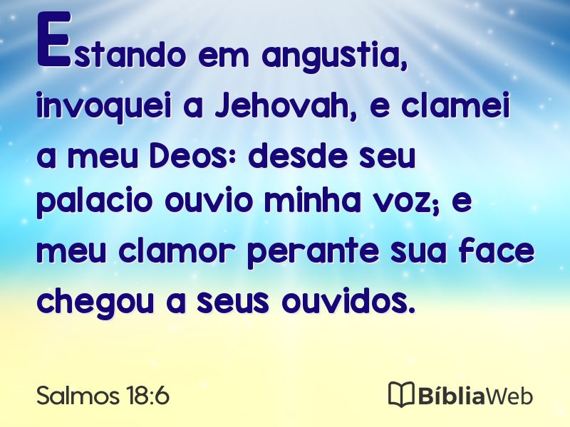 Salmos 18:6 em imagem para compartilhar