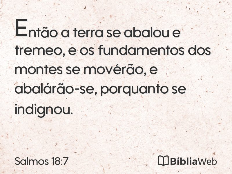 Salmos 18:7 em imagem para compartilhar