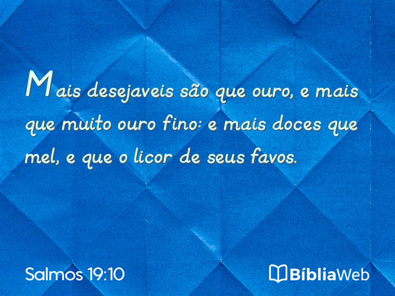 Salmos 19:10 em imagem para compartilhar