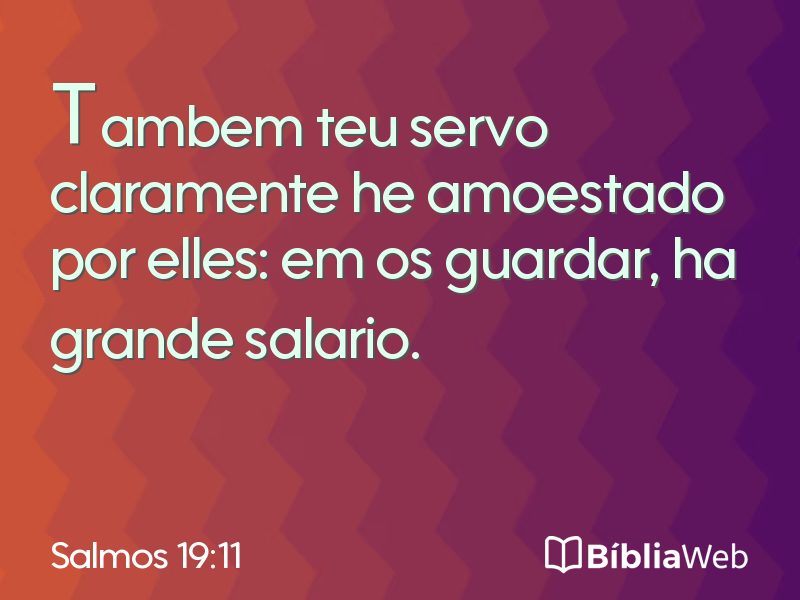 Salmos 19:11 em imagem para compartilhar