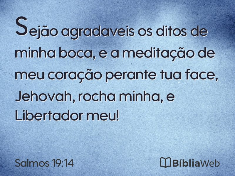 Salmos 19:14 em imagem para compartilhar