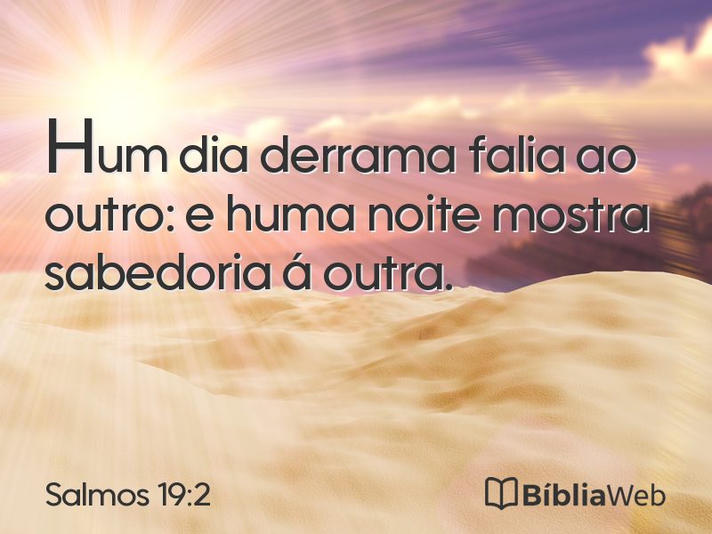 Salmos 19:2 em imagem para compartilhar