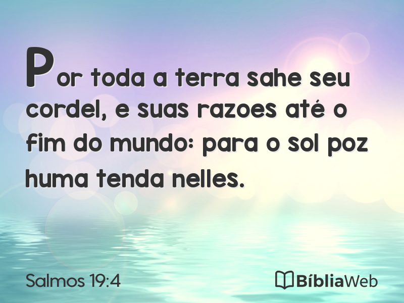 Salmos 19:4 em imagem para compartilhar