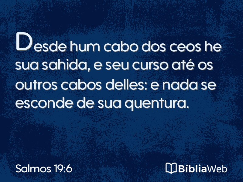 Salmos 19:6 em imagem para compartilhar