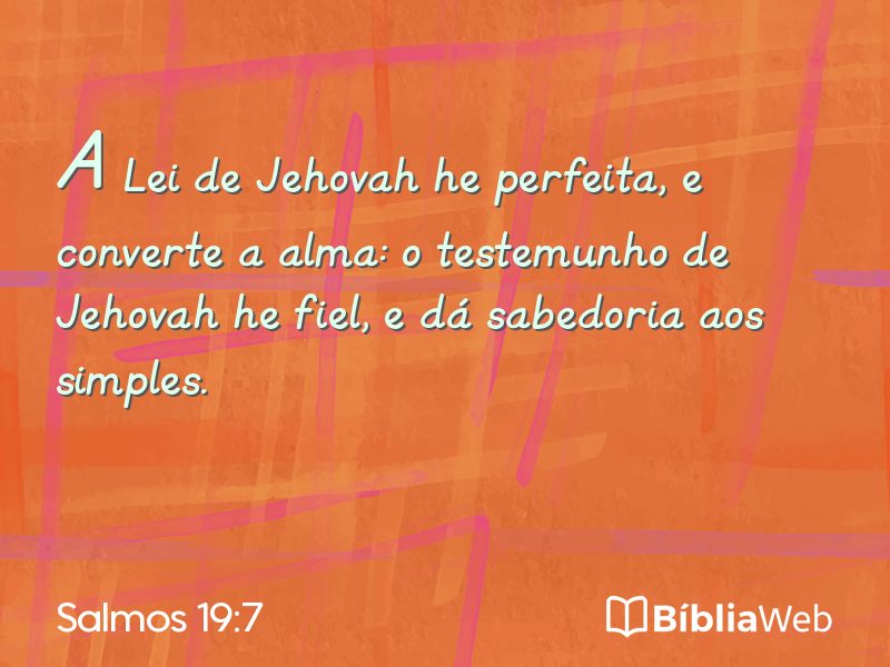 Salmos 19:7 em imagem para compartilhar
