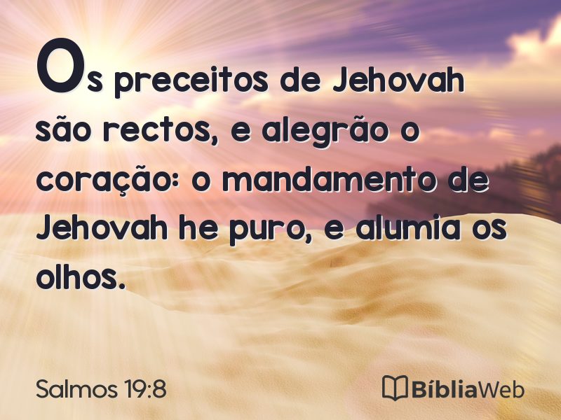 Salmos 19:8 em imagem para compartilhar