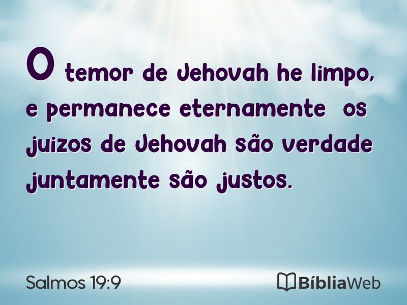 Salmos 19:9 em imagem para compartilhar