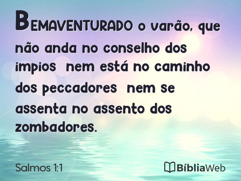 Salmos 1:1 em imagem para compartilhar