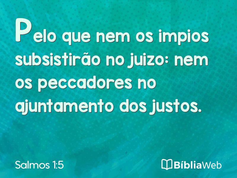 Salmos 1:5 em imagem para compartilhar