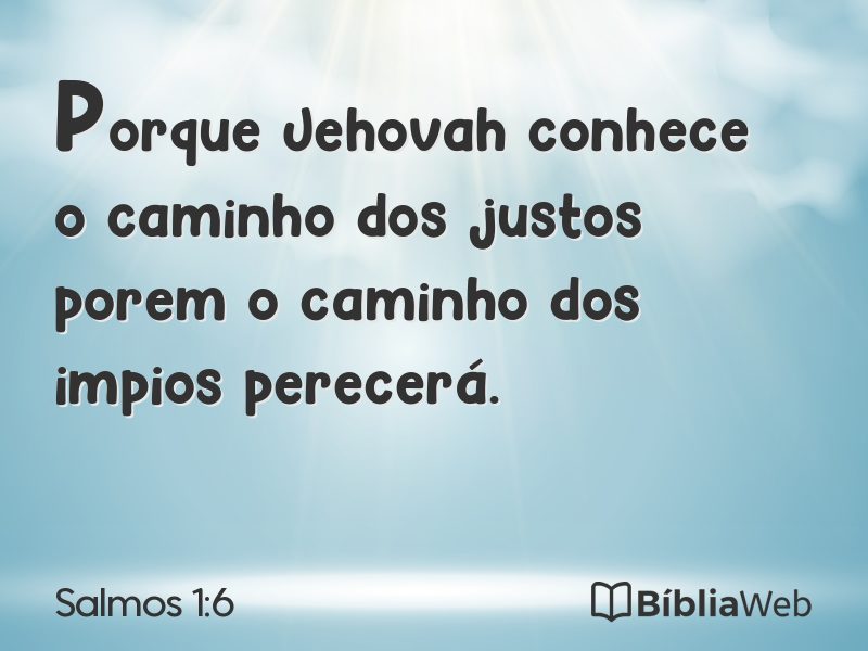 Salmos 1:6 em imagem para compartilhar