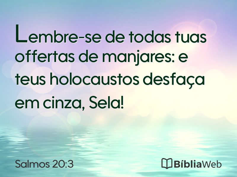 Salmos 20:3 em imagem para compartilhar