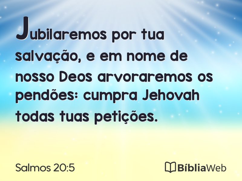 Salmos 20:5 em imagem para compartilhar