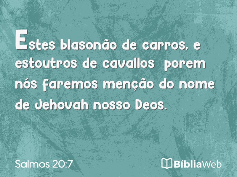 Salmos 20:7 em imagem para compartilhar