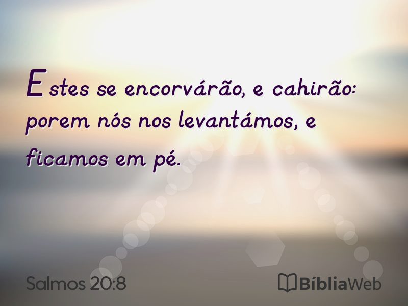 Salmos 20:8 em imagem para compartilhar