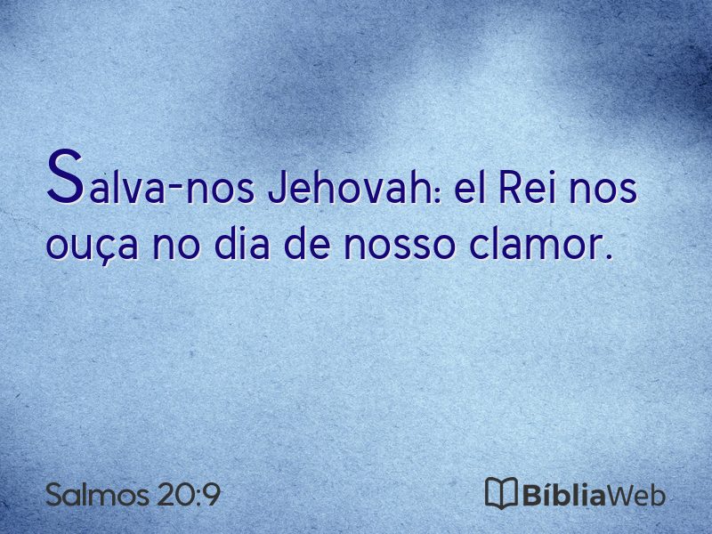 Salmos 20:9 em imagem para compartilhar