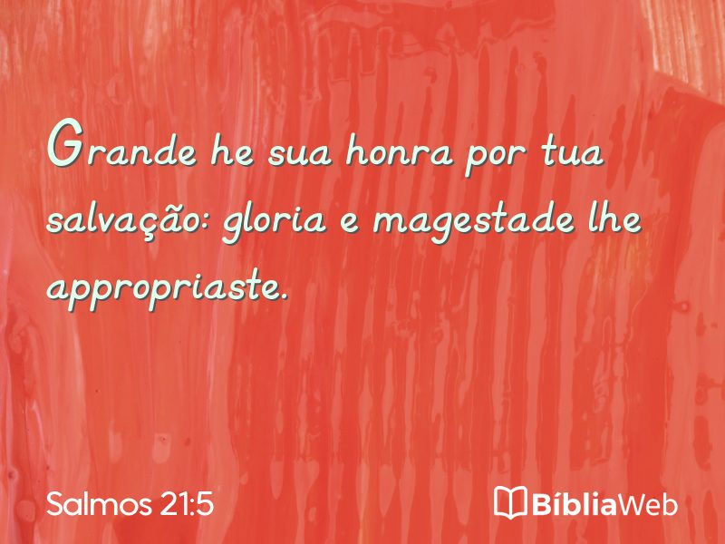 Salmos 21:5 em imagem para compartilhar
