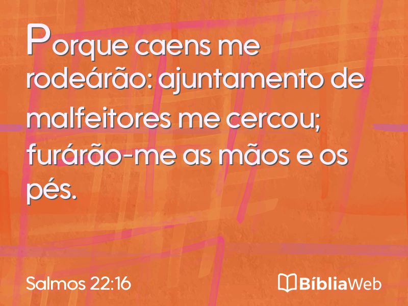 Salmos 22:16 em imagem para compartilhar