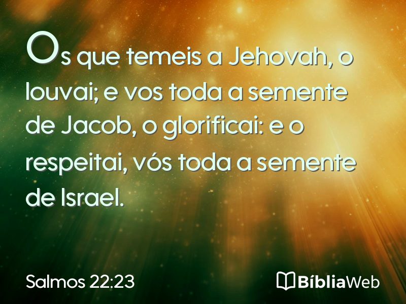 Salmos 22:23 em imagem para compartilhar