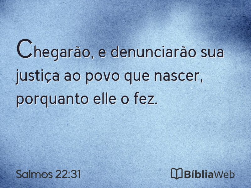 Salmos 22:31 em imagem para compartilhar