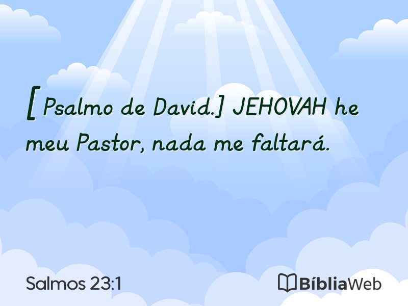 Salmos 23:1 em imagem para compartilhar