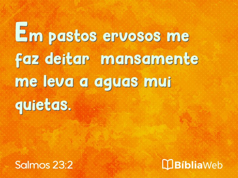Salmos 23:2 em imagem para compartilhar