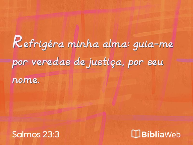 Salmos 23:3 em imagem para compartilhar